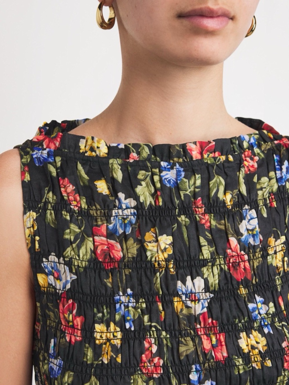 NWT Doen Gianna Floral Mini Dress Noir Wild Rose - Picture 9 of 15